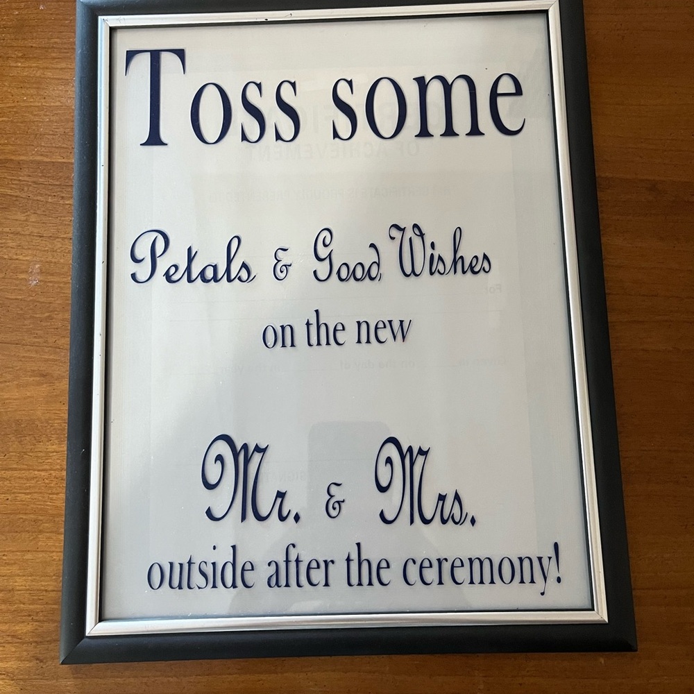 Black and White Wedding Sign